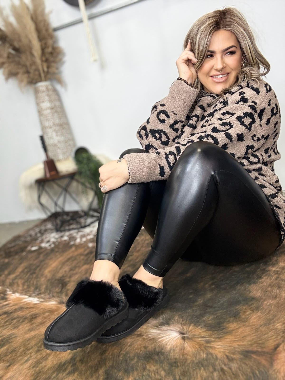 Sophia Slip-on Booties - BLACK