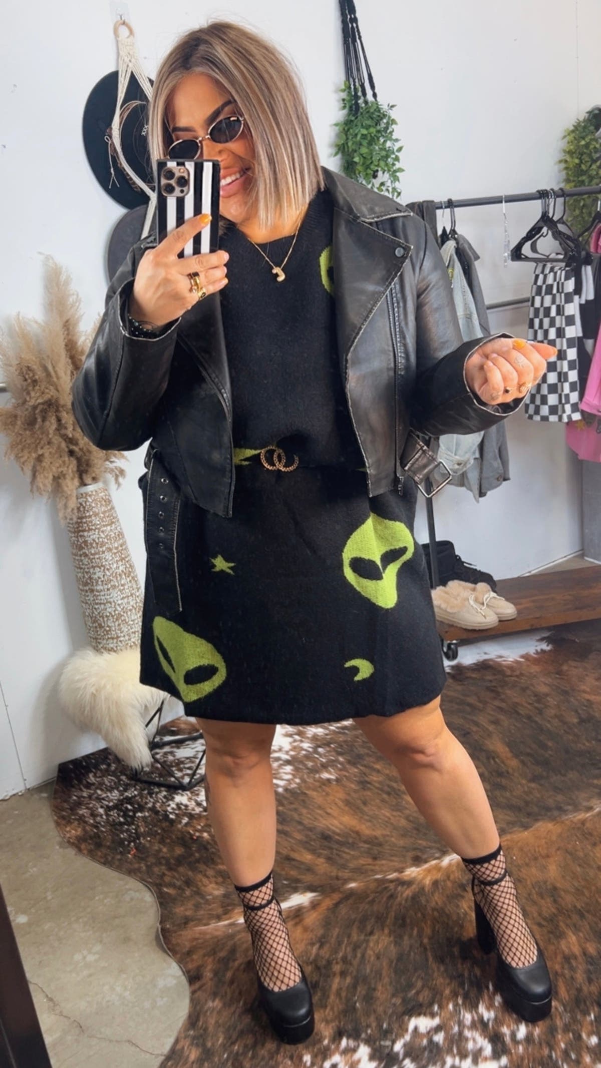 Alien Oversized Knit Sweater Dress
