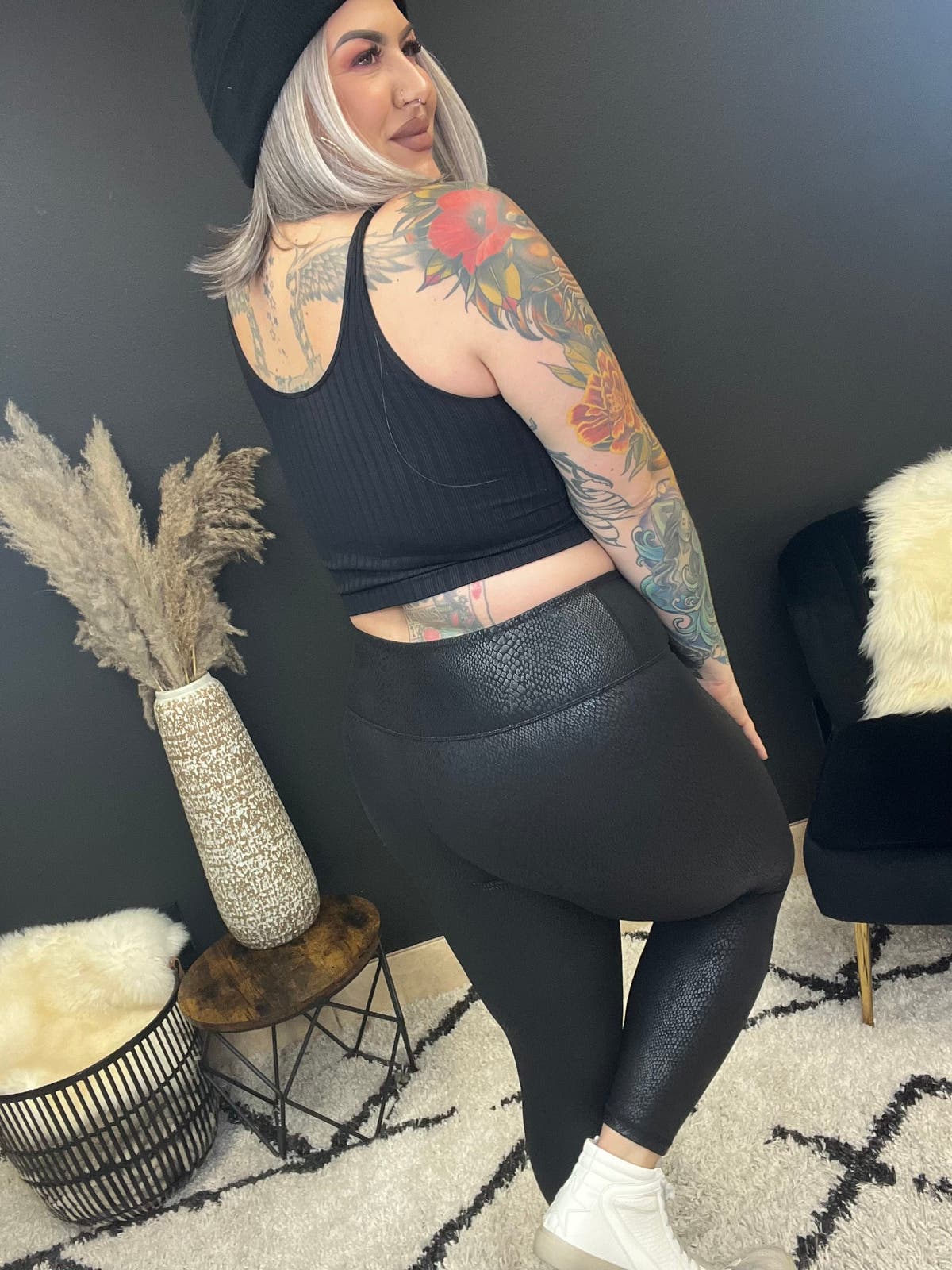 Snake Skin Leggings-PLUS SIZE ONLY