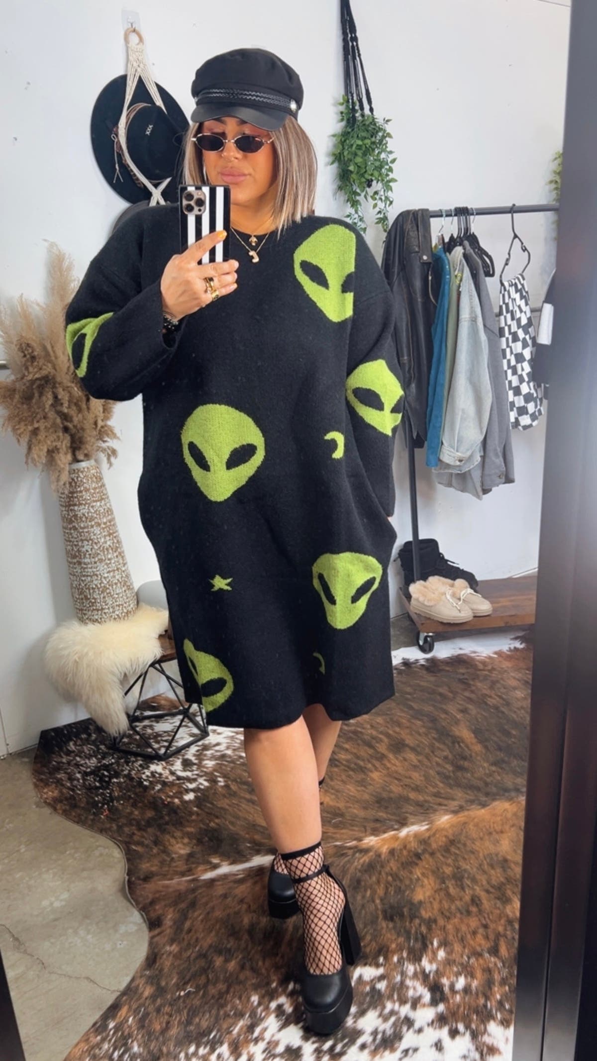 Alien Oversized Knit Sweater Dress
