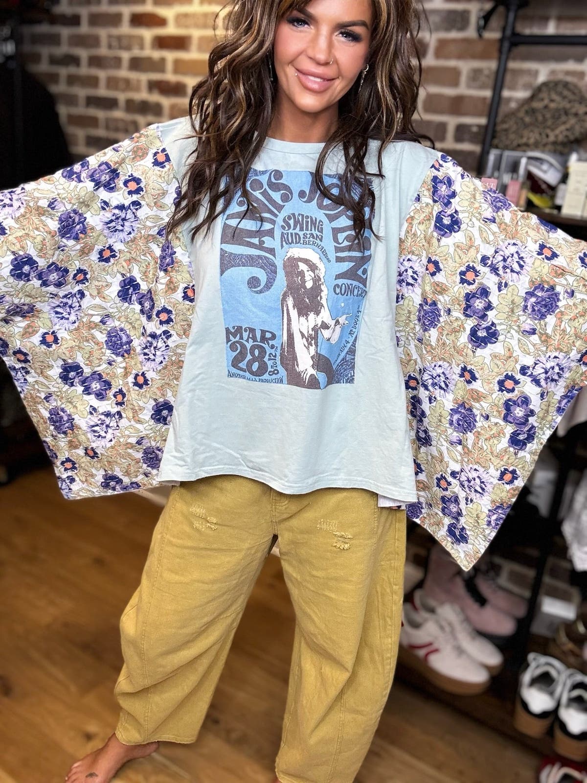 Janis Print Quilted Poncho