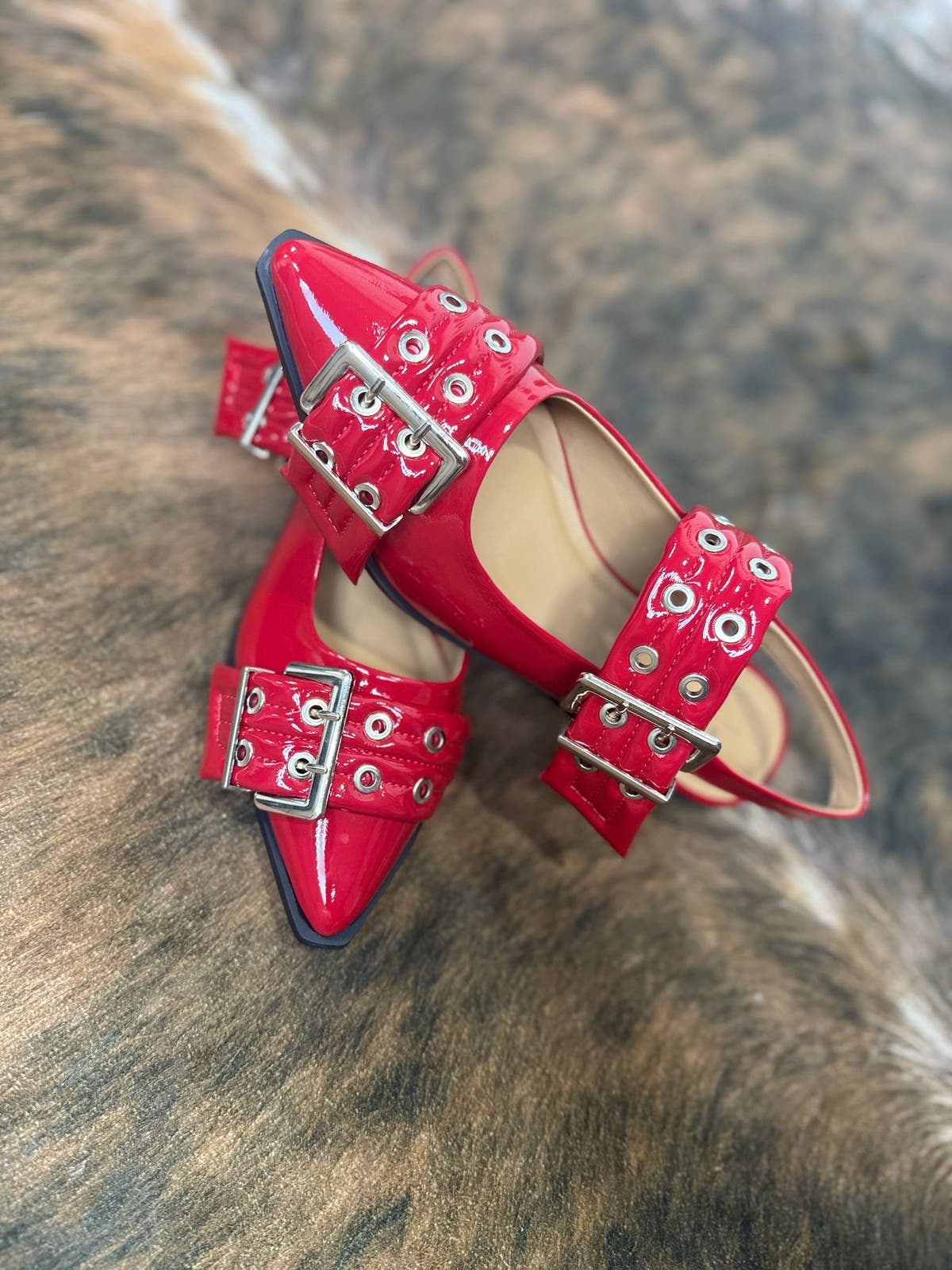 SLINGBACK FLATS - RED