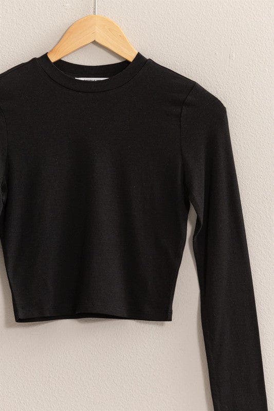 Cropped Long Sleeve Tee
