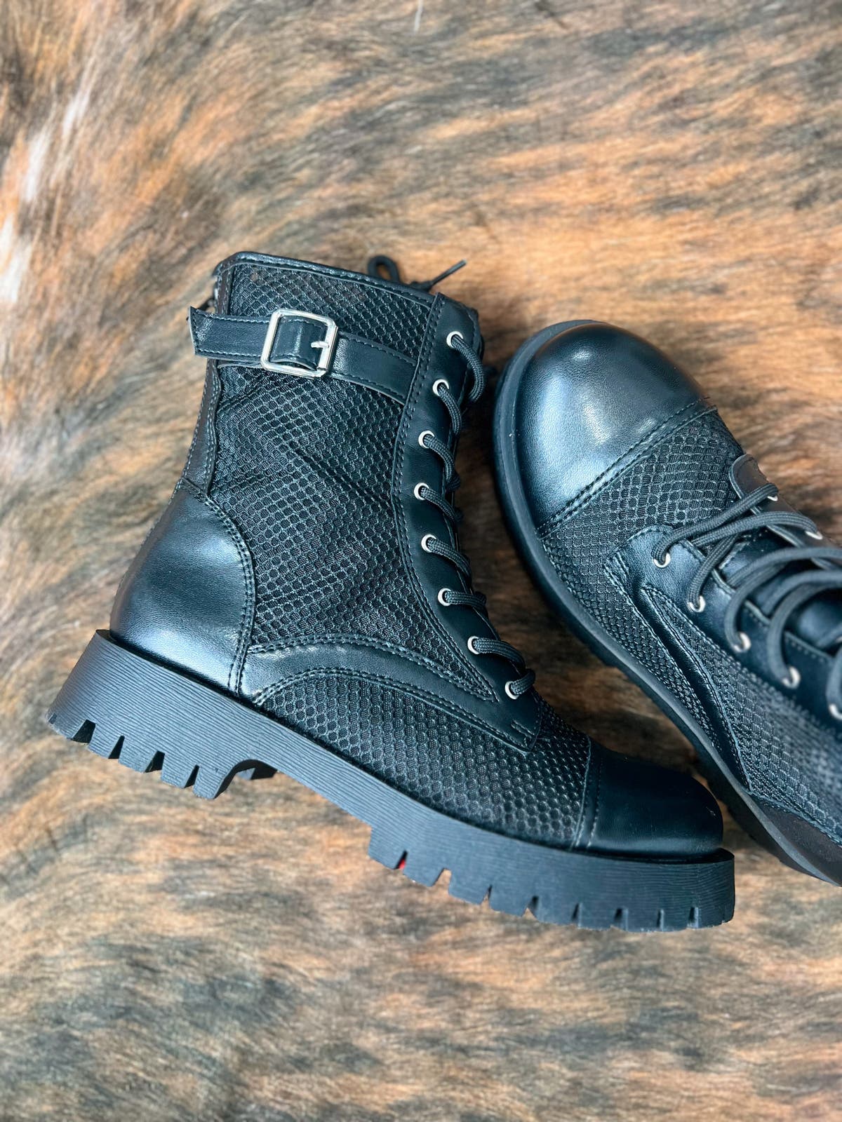 Maverick Combat Boots - BLACK MESH