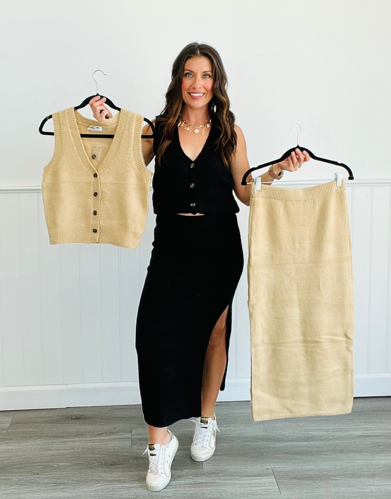 【Anyone more】Sure sleeveless cardigan skirt 3ps set Amazon.com: Summer Skirt Sets for Women 3 Piece Outfits Long
