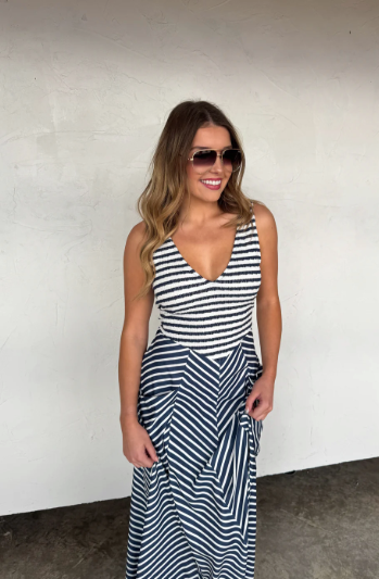 Product: PREORDER- SPRING LUCIANA STRIPE DRESS