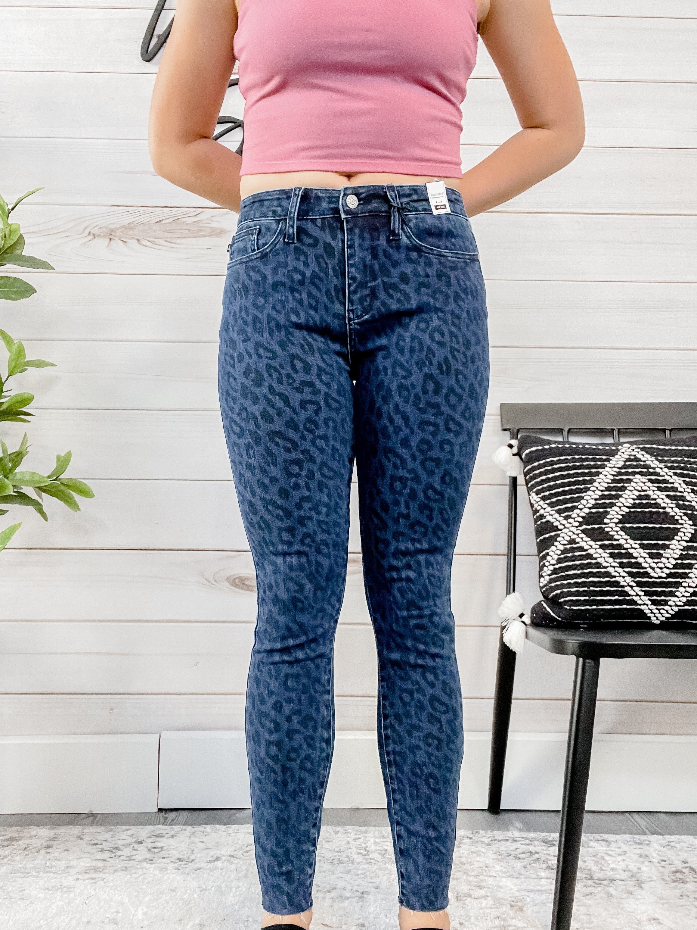 Judy Blue Cheetah Print Skinny Denim 