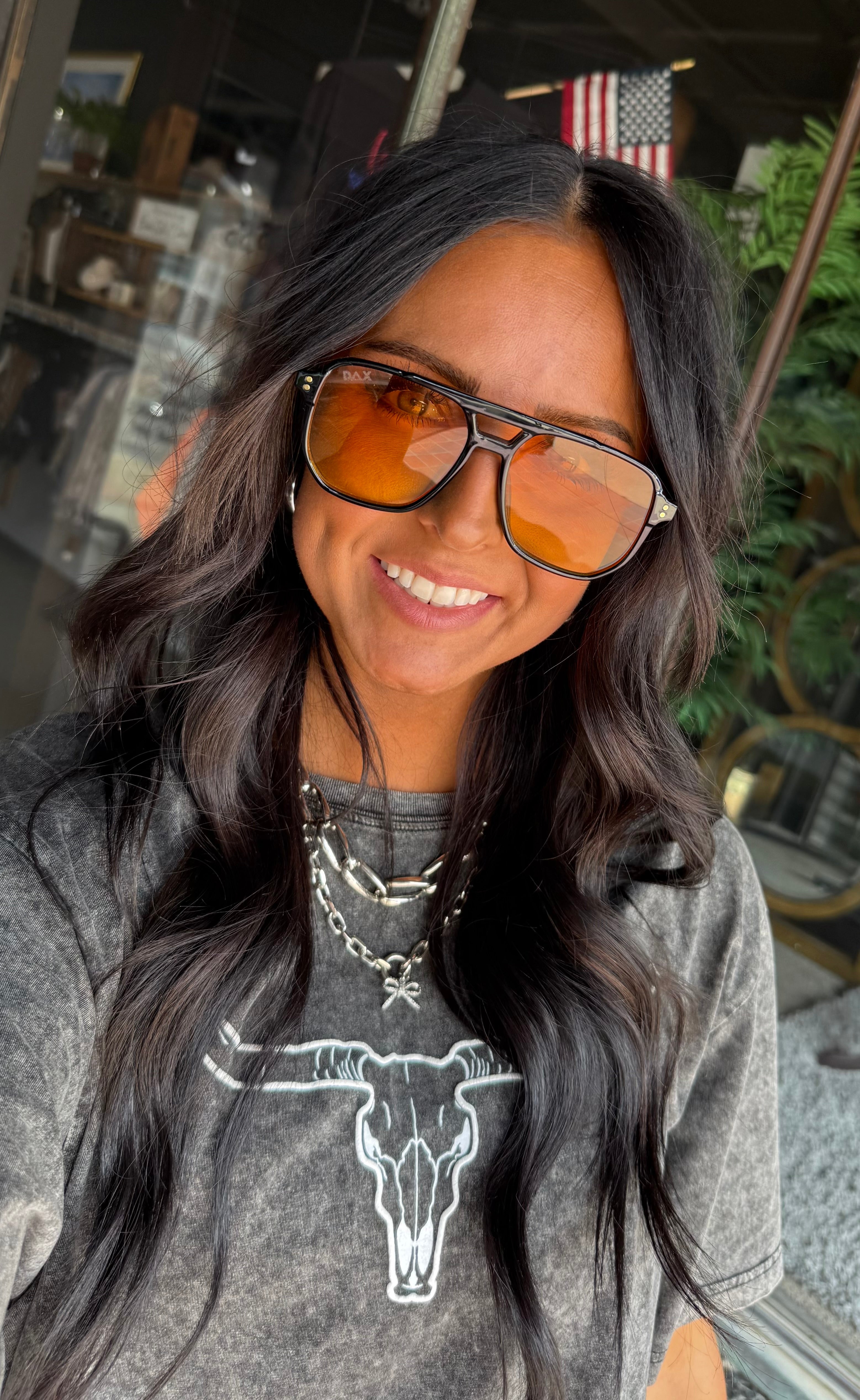 Dax Amber Lens Sunglasses | Wishing Wells Boutique